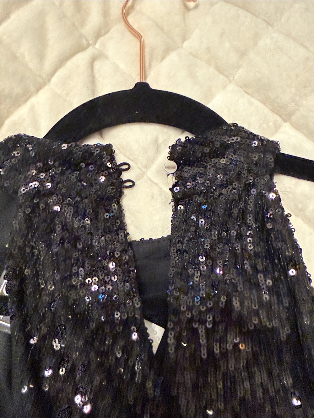 Cable & Gauge Black Sequin Halter Tank Top - Picture 7 of 7